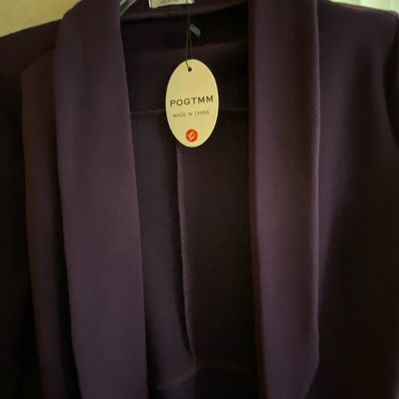 Women's 3/4 Sleeve Open Front Blazer - Picture 2 of 7